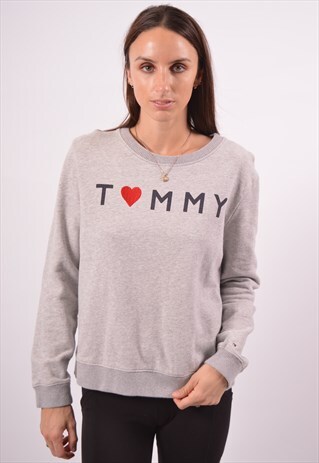 VINTAGE TOMMY HILFIGER SWEATSHIRT JUMPER GREY