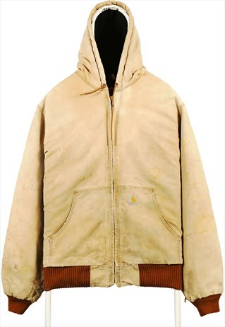 Vintage 90's Carhartt Workwear Jacket Zip Up Hooded