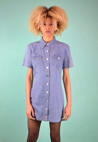 VINTAGE 80'S DENIM MINI DRESS