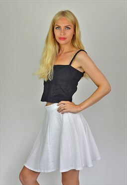 Vintage Tennis Skirt 1970's Short in Cream