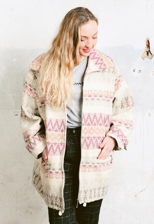 VINTAGE 90S AZTEC PRINT JACKET