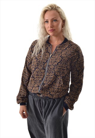 BEIGE LIGHTWEIGHT PATTERN JACKET GFJ501