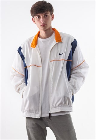 VINTAGE NIKE TRACKSUIT 90S WHITE BIG LOGO