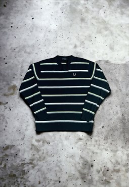 Vintage Men's Y2K Striped Jumper