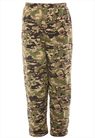 VINTAGE CAMOUFLAGE PRINT WORKWEAR TROUSERS - W24