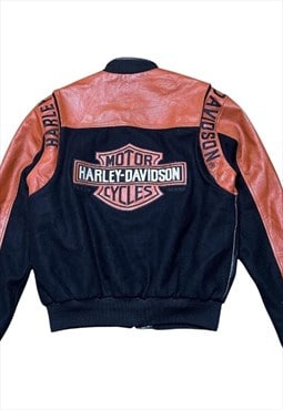 mens vintage HARLEY DAVIDSON biker leather jacket