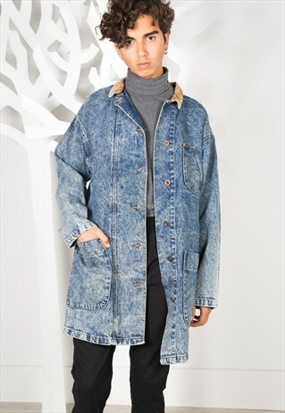 VINTAGE 80'S LEE TRENCH DENIM JACKET 0299 / 5510 / 403