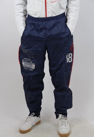 VINTAGE ADIDAS NAVY SHELL TRACKSUIT BOTTOMS