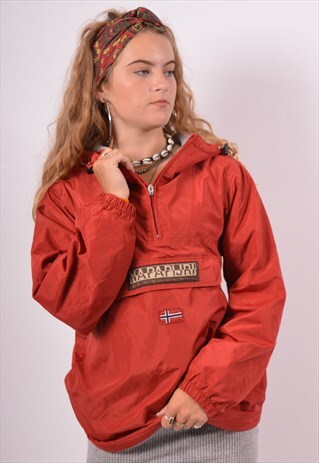 VINTAGE NAPAPIJRI PULLOVER JACKET RED