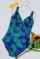 VINTAGE 90'S COLOURFUL ABSTRACT BUTTERFLY PRINT SWIMSUIT