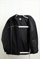 VINTAGE NIKE PADDED HOODED SWOOSH JACKET BLACK MEN SIZE M