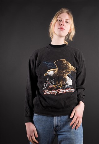 VINTAGE 90'S HARLEY DAVIDSON GRAPHIC PRINT USA SWEATSHIRT