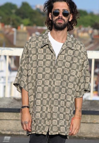 VINTAGE // 90'S // PATTERNED SHIRT