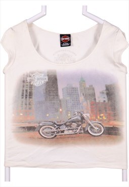 Vintage 90's Harley Davidson Vests Graphic Back Print washed
