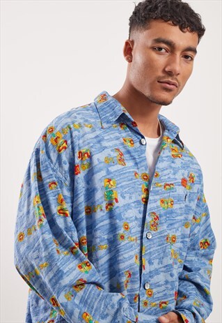 VINTAGE PATTERNED FESTIVAL LONG SLEEVE SHIRT