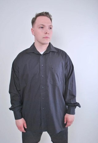 Vintage black men minimalist oversized shirt