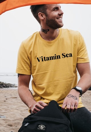 'VITAMIN SEA' T-SHIRT IN YELLOW