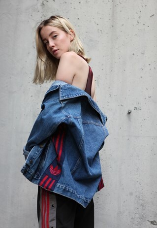 VINTAGE REWORKED ADIDAS DENIM JACKET