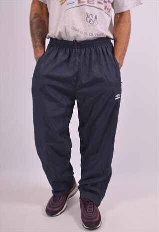 VINTAGE UMBRO TRACKSUIT TROUSERS NAVY BLUE