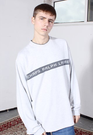 VINTAGE CHAPS RALPH LAUREN GREY SWEATSHIRT