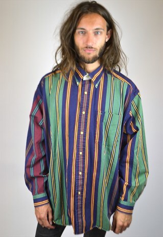 VINTAGE 90'S TOMMY HILFIGER STRIPED SHIRT