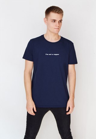 NAVY I'M NOT A RAPPER T-SHIRT