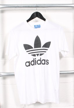 Vintage Adidas Originals T-Shirt in White Crewneck Tee Small