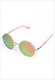 ROUND LENNON MIRROR SUNGLASSES FESTIVAL GOLD METAL FRAMES