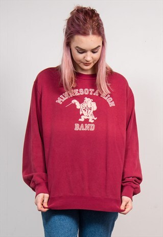 VINTAGE 90'S BURGUNDY CHAMPION MINNESOTA HIGH SWEATSHIRT