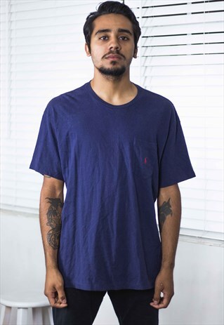 VINTAGE POLO RALPH LAUREN T-SHIRT LOGO 90S M 6.5