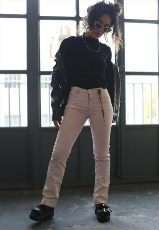 VINTAGE CAVALLI Y2K METALLIC SNAKE SKIN EFFECT SKINNY JEANS
