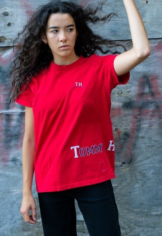 VINTAGE RED TOMMY HILFIGER T SHIRT