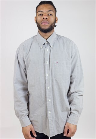 VINTAGE TOMMY HILFIGER BROWN CHECK SHIRT