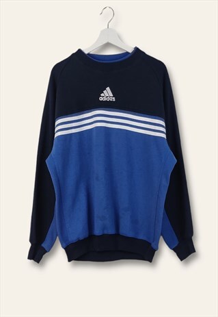 VINTAGE ADIDAS SWEATSHIRT 90S IN BLUE L
