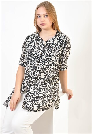 VINTAGE BLOUSE IN ABSTRACT PRINT