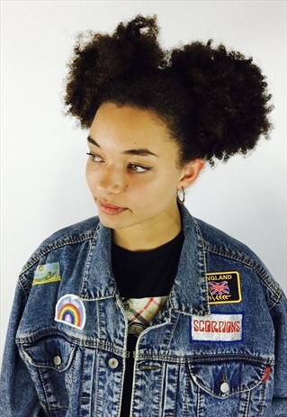 VINTAGE 80S PATCH DENIM JACKET