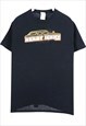 Vintage 90's Gildan T Shirt Oregon Graphic Back Print Black