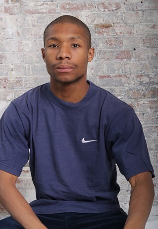 VINTAGE NIKE LOGO T-SHIRT BLUE