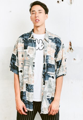 VINTAGE 90S ABSTRACT ART SHIRT