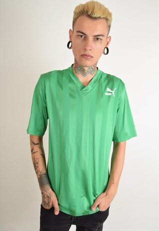 VINTAGE PUMA FOOTBALL SHIRT MADE IN GERMANY SIZE M (2498)