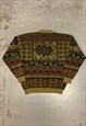 VINTAGE ABSTRACT KNITTED JUMPER FUNKY PATTERNED GRANDAD KNIT