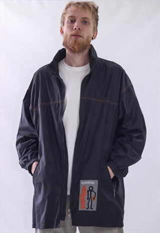 VINTAGE MENS ADIDAS BASKETBALL WINDBREAKER JACKET