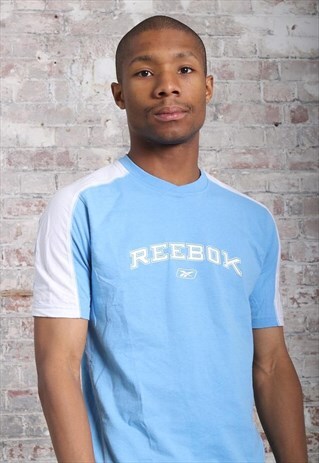 VINTAGE REEBOK LOGO T-SHIRT BLUE