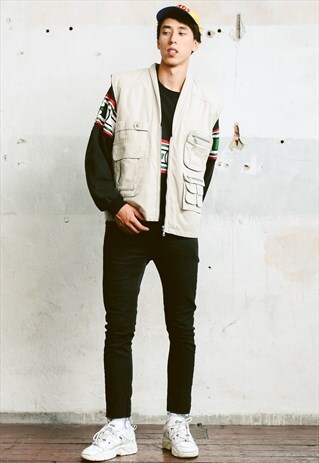 VINTAGE 80S CARGO JACKET GILET