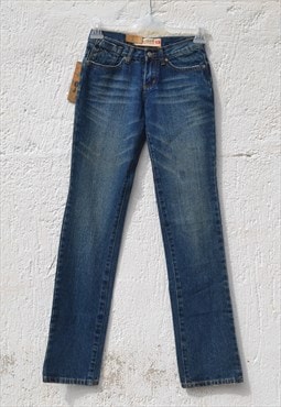 Deadstock y2k blue mid rise straight leg jeans.size 27