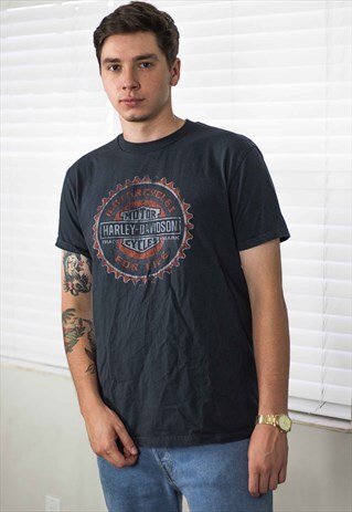 VINTAGE HARLEY DAVIDSON T-SHIRT LOGO 90S L 8.2