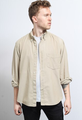 VINTAGE CORDUROY CORD SHIRT BEIGE