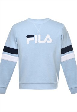 Fila Light Blue Printed Sweatshirt - M