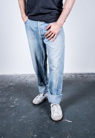 VINTAGE BLUE LEVI'S 501 PAINT JEANS