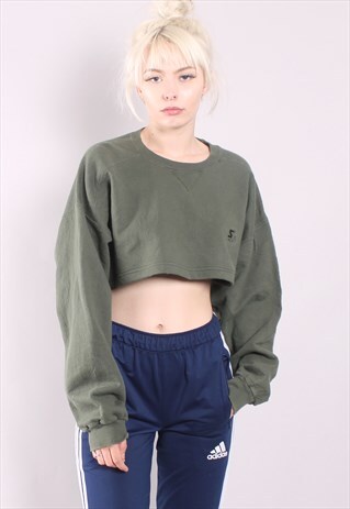 VINTAGE STARTER CROPPED REWORKED SWEATSHIRT